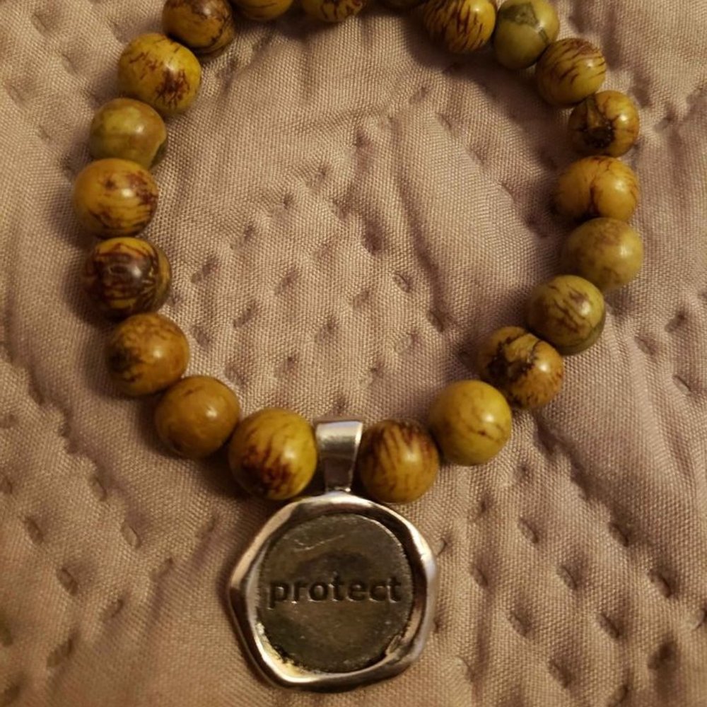 Acai Seeds of Life Protect Bracelet Tiger Natural Bead OS